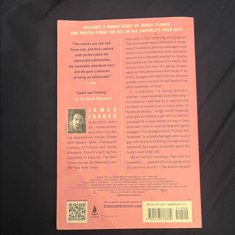James Franco double signed Palo Alto book - Picture 5 of 8